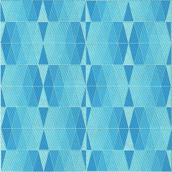 Round Patterned Bright Turquoise Blue Rug, pat583lblu