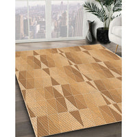 Patterned Yellow Orange Rug, pat583org