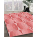 Machine Washable Transitional Light Salmon Pink Rug in a Family Room, wshpat583rd