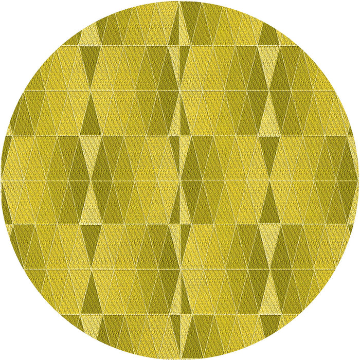 Square Patterned Yellow Rug, pat583yw