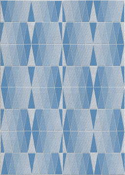 Patterned Steel Blue Novelty Rug, pat583