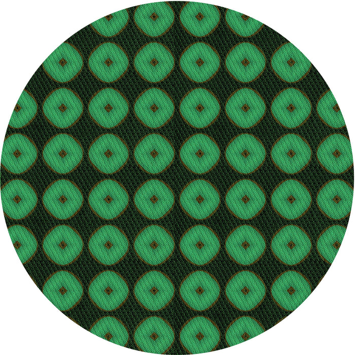 Square Machine Washable Transitional Dark Forest Green Rug in a Living Room, wshpat584grn