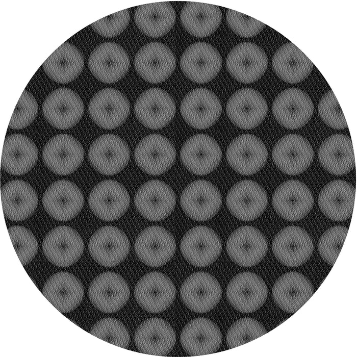 Square Patterned Charcoal Black Rug, pat584gry