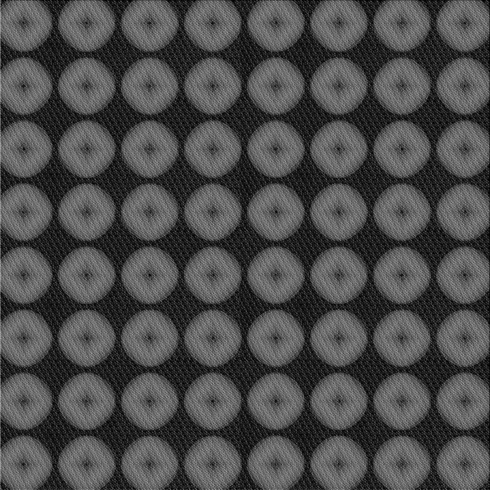 Round Patterned Charcoal Black Rug, pat584gry