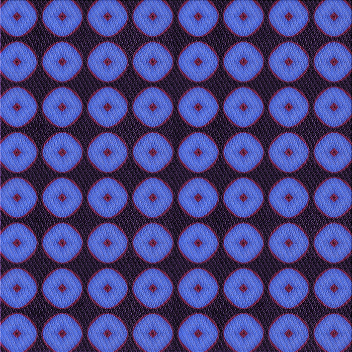 Round Patterned Blue Rug, pat584pur