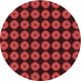 Square Patterned Crimson Red Rug, pat584rd