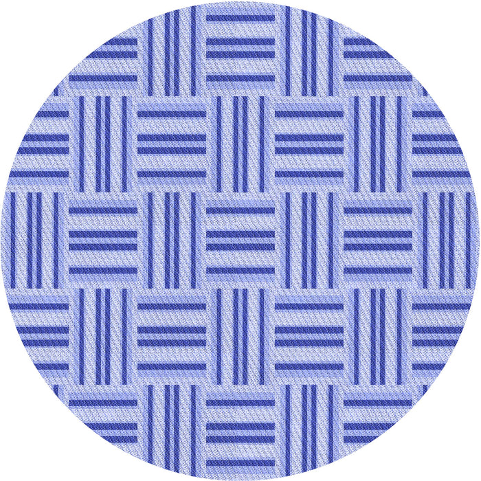 Square Patterned Royal Blue Rug, pat585blu