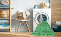 Machine Washable Transitional Lime Mint Green Rug in a Washing Machine, wshpat585grn