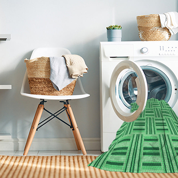 Machine Washable Transitional Lime Mint Green Rug in a Washing Machine, wshpat585grn