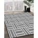Machine Washable Transitional Platinum Silver Gray Rug in a Family Room, wshpat585gry