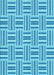 Machine Washable Transitional Blue Rug, wshpat585lblu