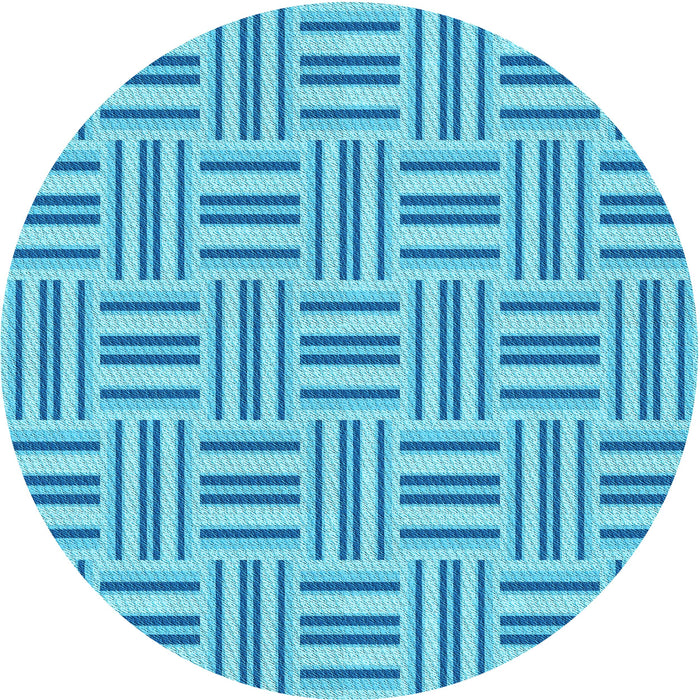 Square Patterned Blue Rug, pat585lblu
