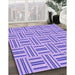 Machine Washable Transitional Mauve Purple Rug in a Family Room, wshpat585pur