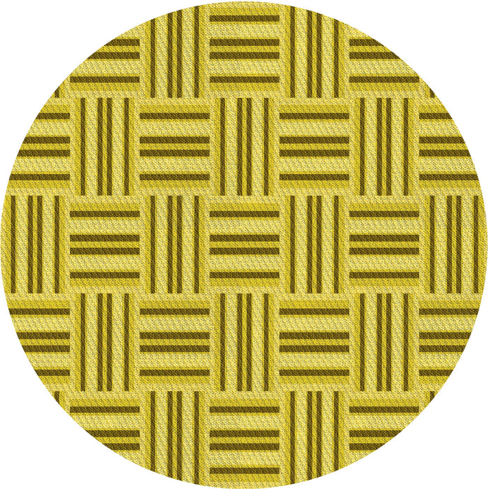 Square Patterned Golden Yellow Rug, pat585yw