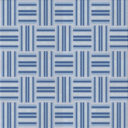 Square Patterned Sea Blue Novelty Rug, pat585