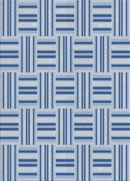 Patterned Sea Blue Novelty Rug, pat585
