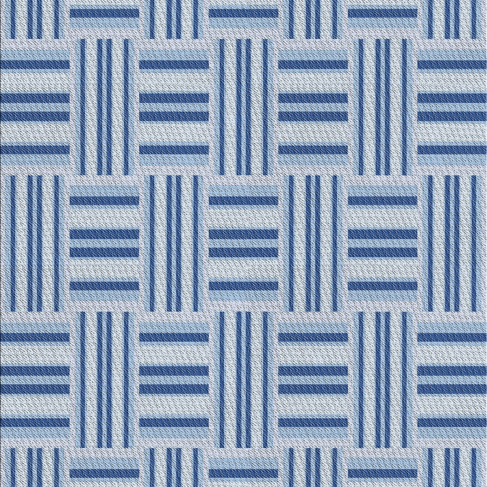 Patterned Sea Blue Novelty Rug, pat585