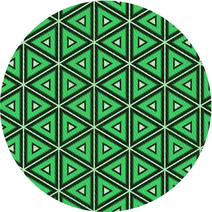 Square Machine Washable Transitional Deep Emerald Green Rug in a Living Room, wshpat586grn