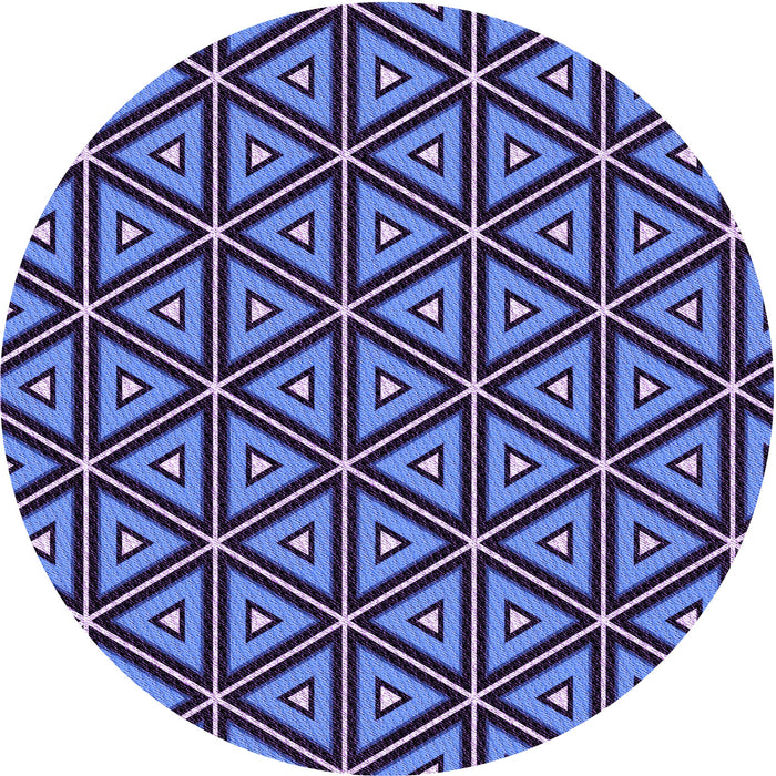 Square Patterned Sky Blue Rug, pat586pur