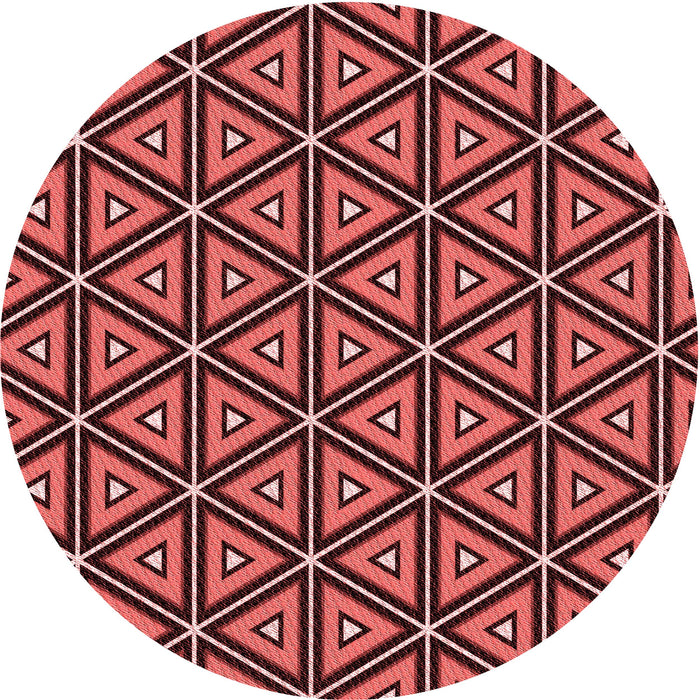 Square Patterned Red Rug, pat586rd