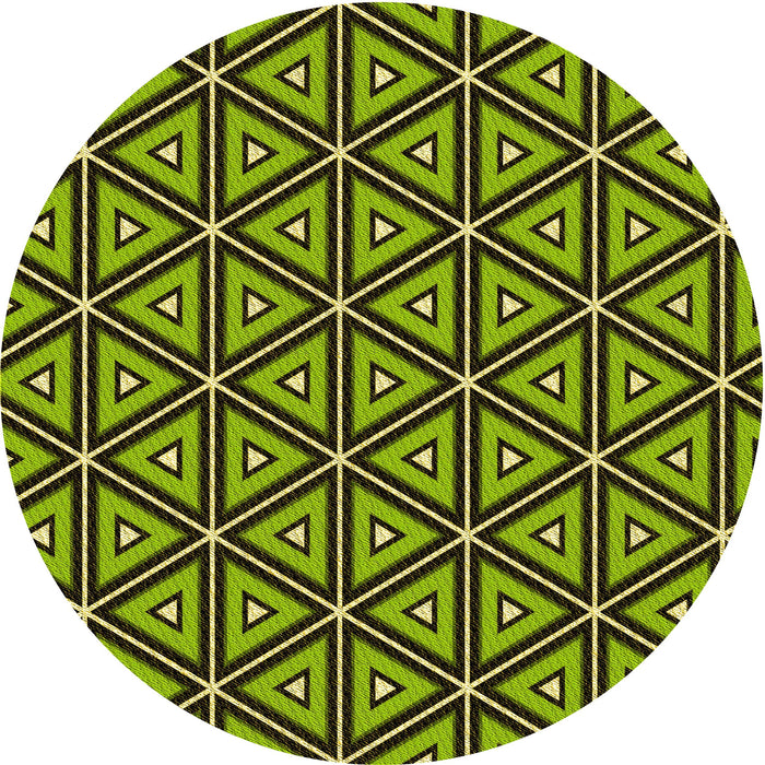 Square Patterned Pistachio Green Rug, pat586yw