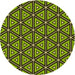 Square Patterned Pistachio Green Rug, pat586yw