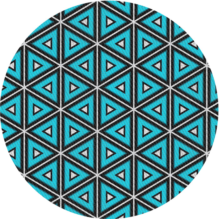 Square Machine Washable Transitional Diamond Blue Rug, wshpat586