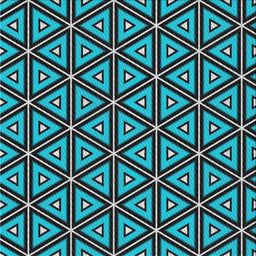 Square Patterned Blue Novelty Rug, pat586