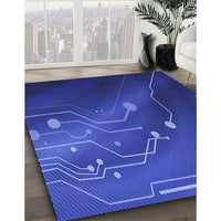 Patterned Blue Rug, pat587blu