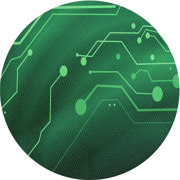 Square Machine Washable Transitional Deep Emerald Green Rug in a Living Room, wshpat587grn