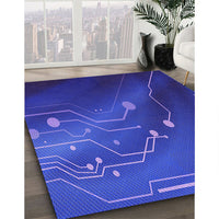 Patterned Blue Rug, pat587pur