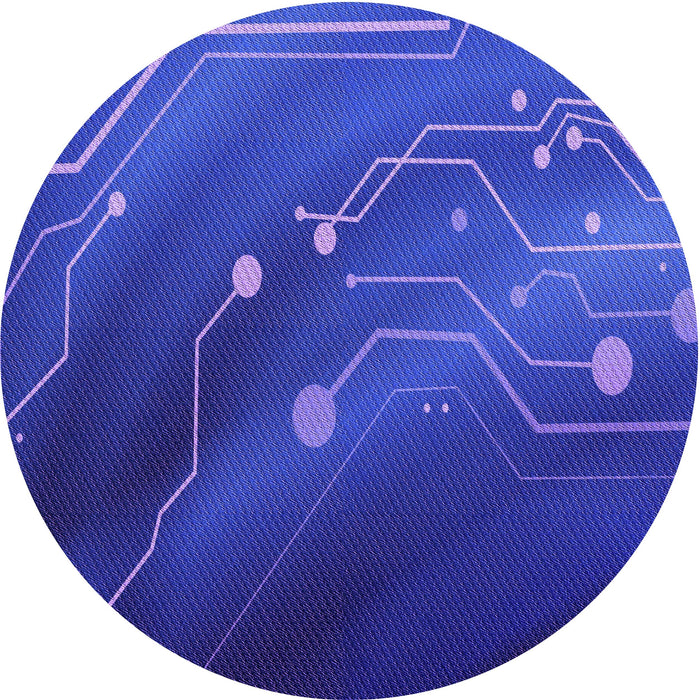 Square Machine Washable Transitional Blue Rug in a Living Room, wshpat587pur