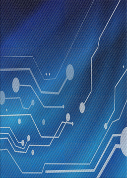 Patterned Cobalt Blue Novelty Rug, pat587
