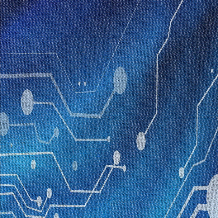 Patterned Cobalt Blue Novelty Rug, pat587