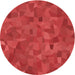 Square Patterned Red Rug, pat588rd