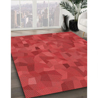 Patterned Red Rug, pat588rd