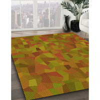 Patterned Mahogany Brown Rug, pat588yw