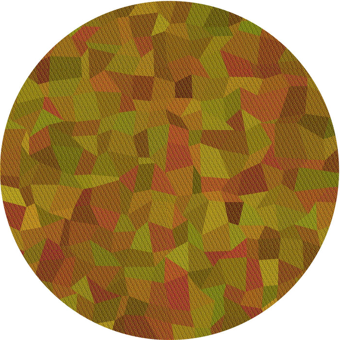Square Patterned Mahogany Brown Rug, pat588yw