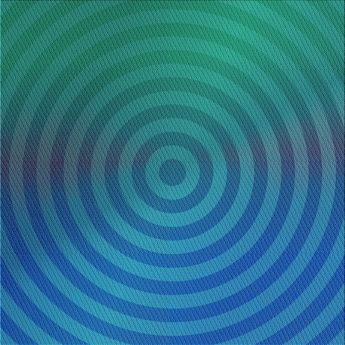 Round Patterned Dark Turquoise Green Rug, pat589lblu