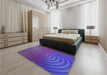 Patterned Amethyst Purple Rug in a Bedroom, pat589pur