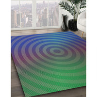 Patterned Sea Green Novelty Rug, pat589