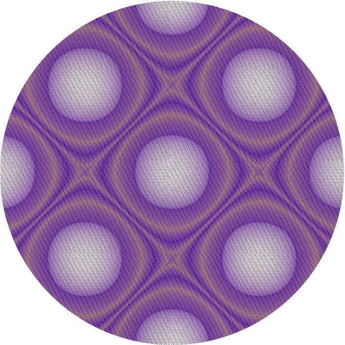 Sideview of Patterned Bright Purple Novelty Rug, pat58