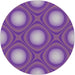 Sideview of Patterned Bright Purple Novelty Rug, pat58