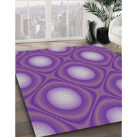 Patterned Bright Purple Novelty Rug, pat58