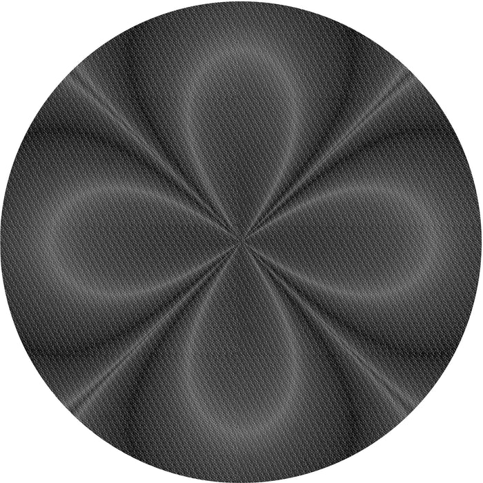 Square Patterned Charcoal Black Rug, pat59gry