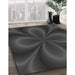 Patterned Charcoal Black Rug in Family Room, pat59gry