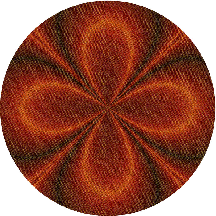 Square Patterned Mahogany Brown Rug, pat59yw