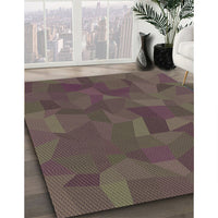 Patterned Purple Rug, pat590brn