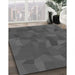 Machine Washable Transitional Light Black Rug in a Family Room, wshpat590gry