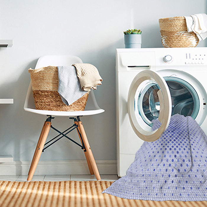 Machine Washable Transitional Lavender Blue Rug in a Washing Machine, wshpat591blu